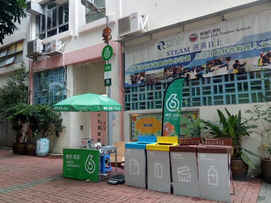 旺角诗歌舞街33号鲜鱼行学校对出行人路
