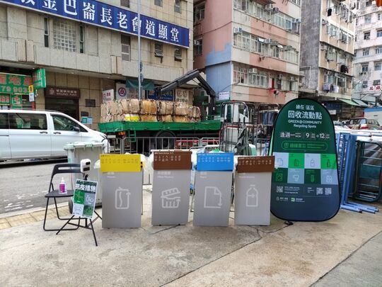 深水埗南昌街與福榮街交界， 南昌街182 號對出行人路